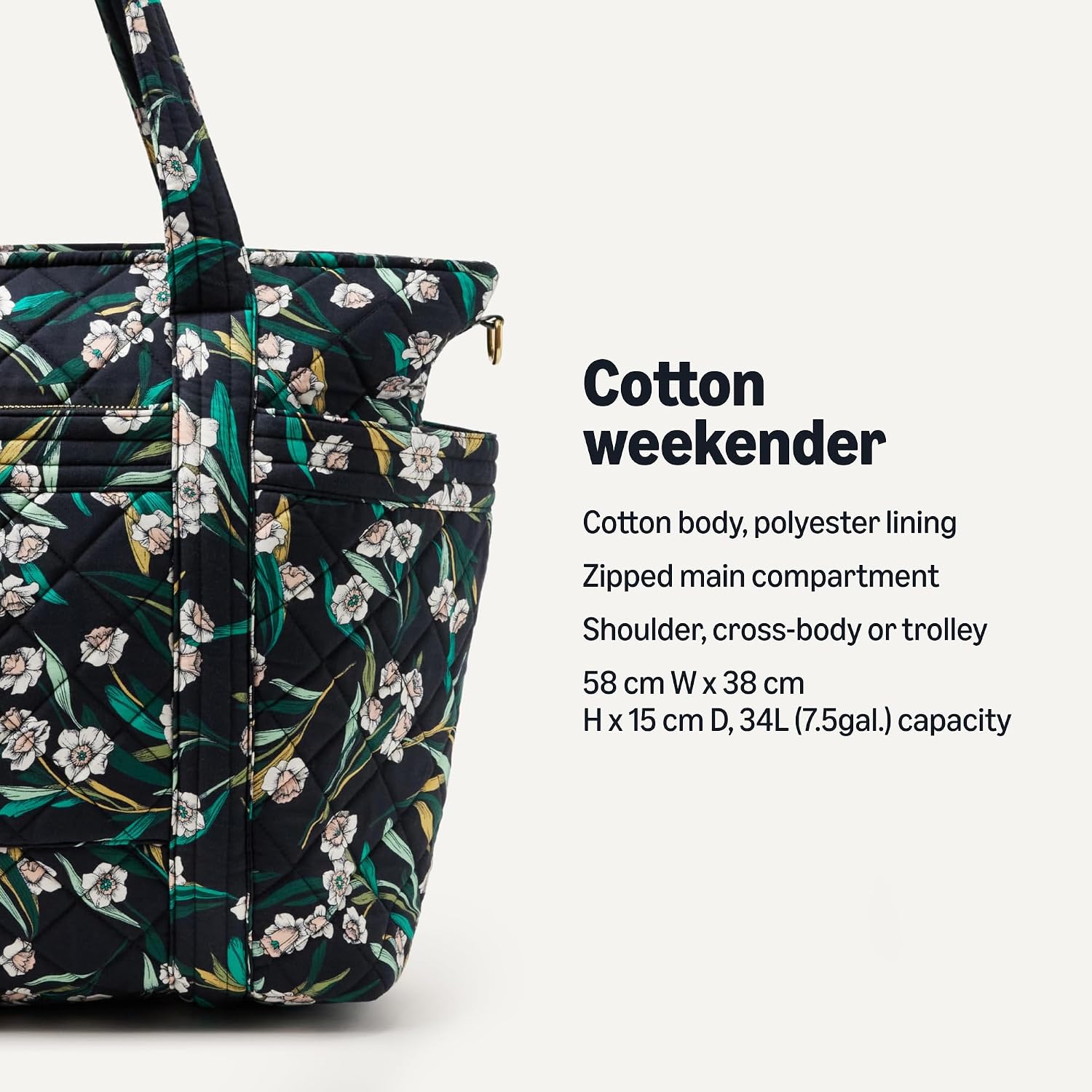 Thumbnail 1 de Amazon Essentials Women's Quilted Cotton Travel Tote Bag