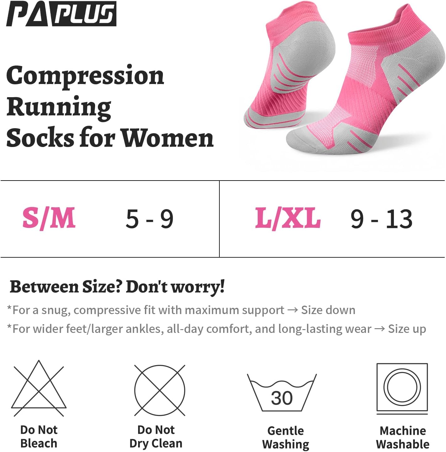 Thumbnail 1 de PAPLUS 6-Pair Ankle Compression Socks for Women