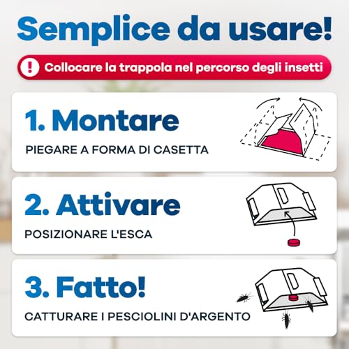 Detalle 2 de Gerobug trappole adesive per pesciolini d’argento da 12 pezzi