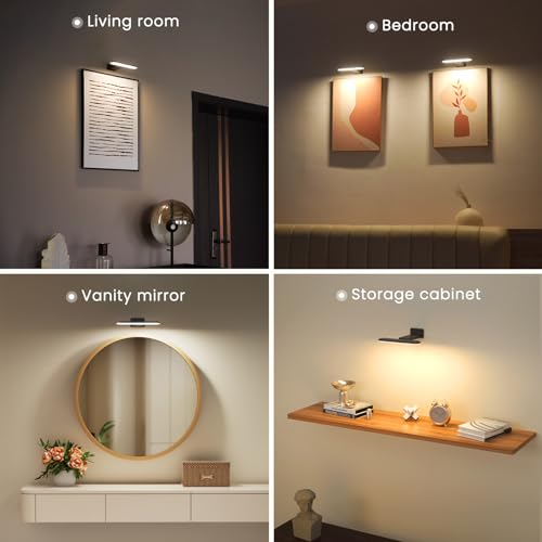 Detalle de FULEN Applique Murale pour Tableaux – Lampe LED sans Fil avec Télécommande et 3 Températures de Couleur