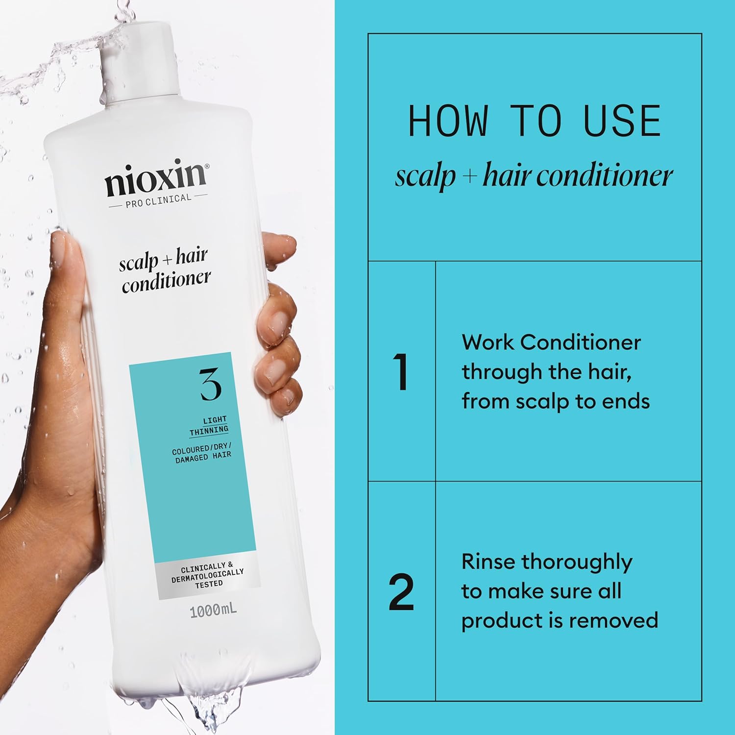Thumbnail 4 de Nioxin System 3 Hair Thickening System for Damaged Hair (Shampoo, Conditioner, Serum) with Biotin & Niacinamide