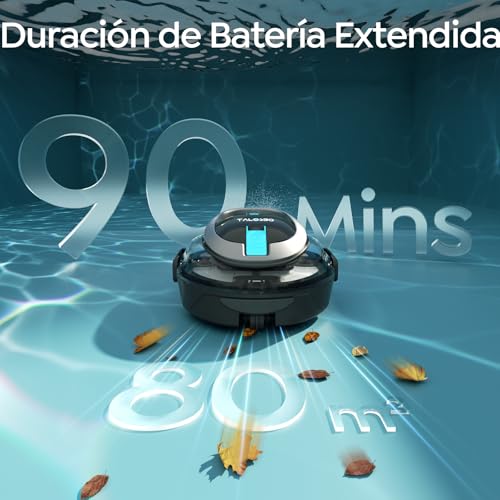 Detalle 2 de Robot limpiafondos TALOSBO S2 (2026 Upgrade) — sin cables, 90 minutos de autonomía y doble filtración para piscinas de fondo plano