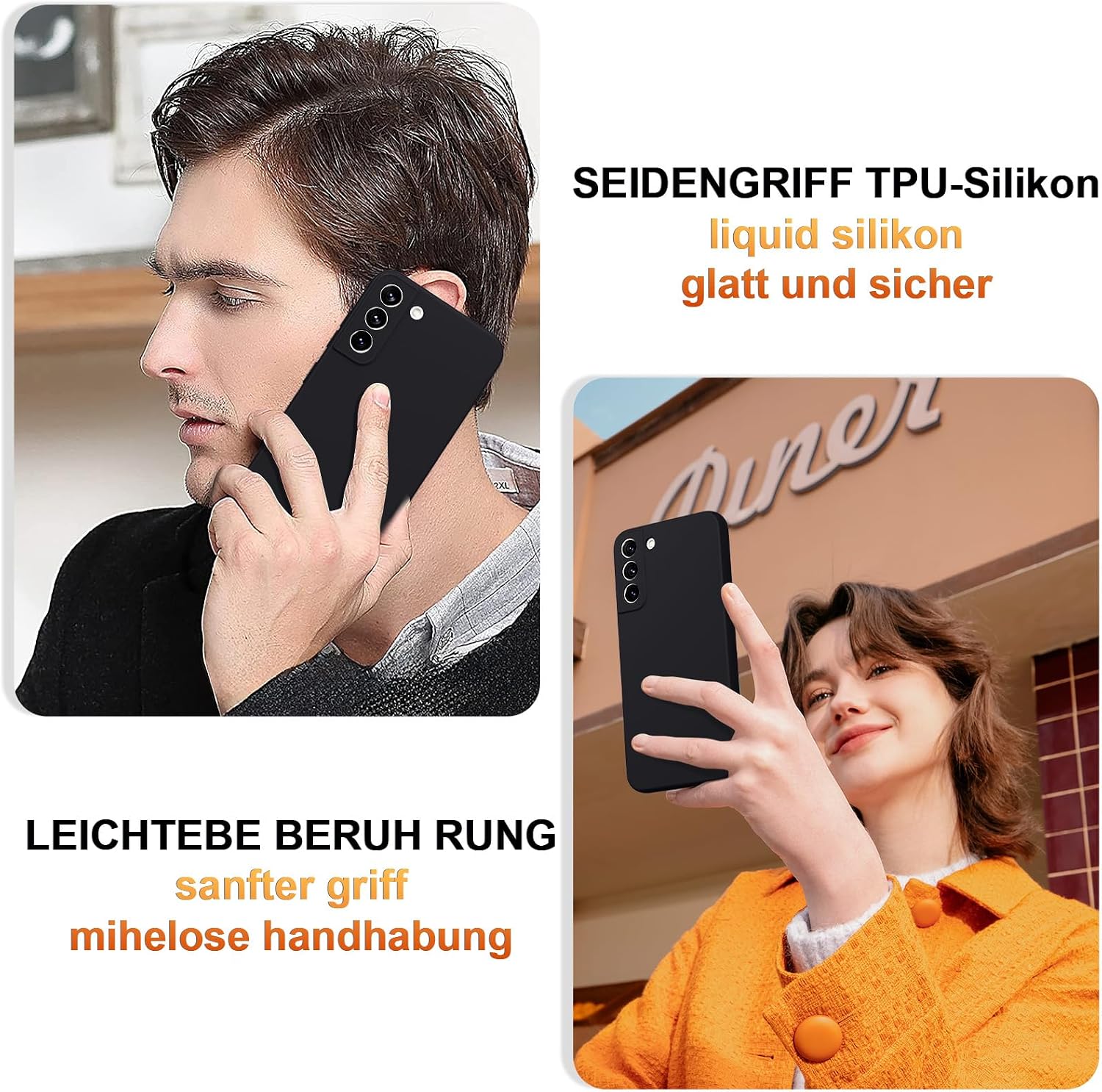 Thumbnail 5 de Viojrlra Coque Silicone Galaxy S22 5G 2 pièces