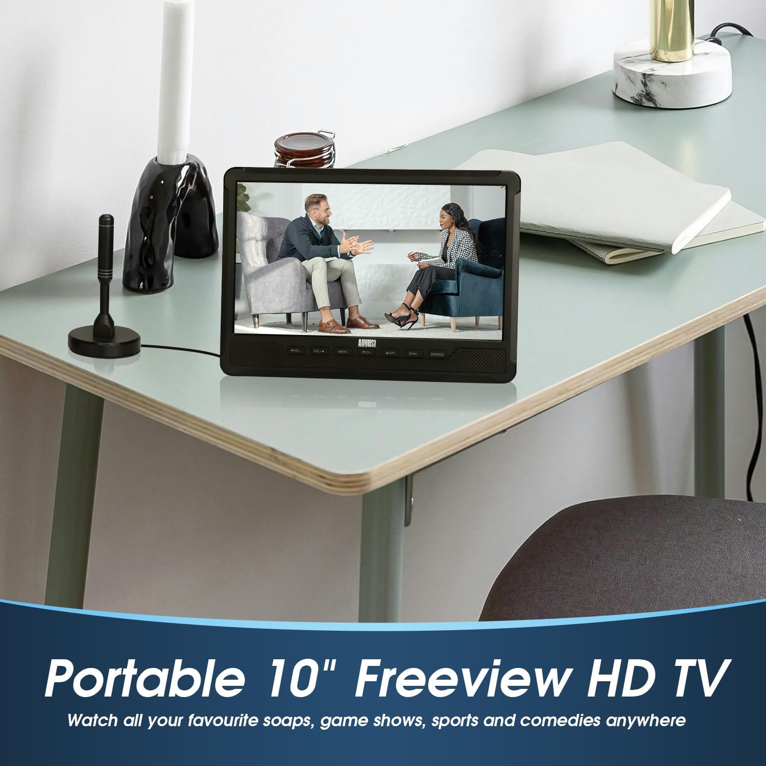 Thumbnail 1 de August DA383 Tragbarer HD Fernseher