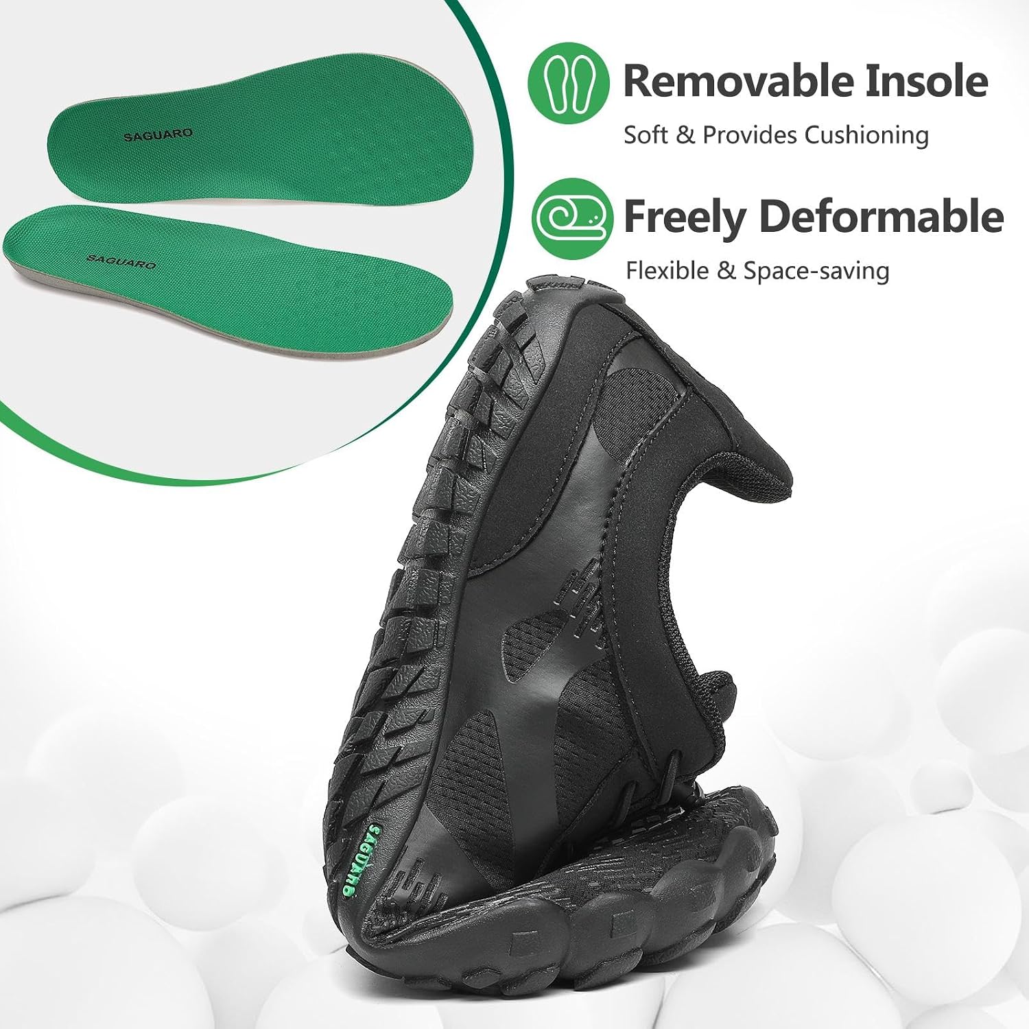 Detalle de SAGUARO Uomo Scarpe Barefoot antiscivolo ad asciugatura rapida per trail, outdoor e indoor