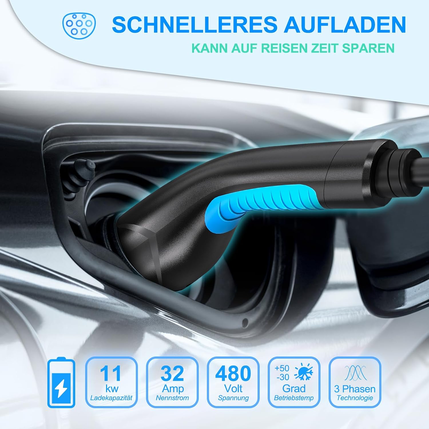 Thumbnail 2 de EVDANCE Typ 2 Ladekabel 11 kW, 6 m – 3-Phasen, IP65