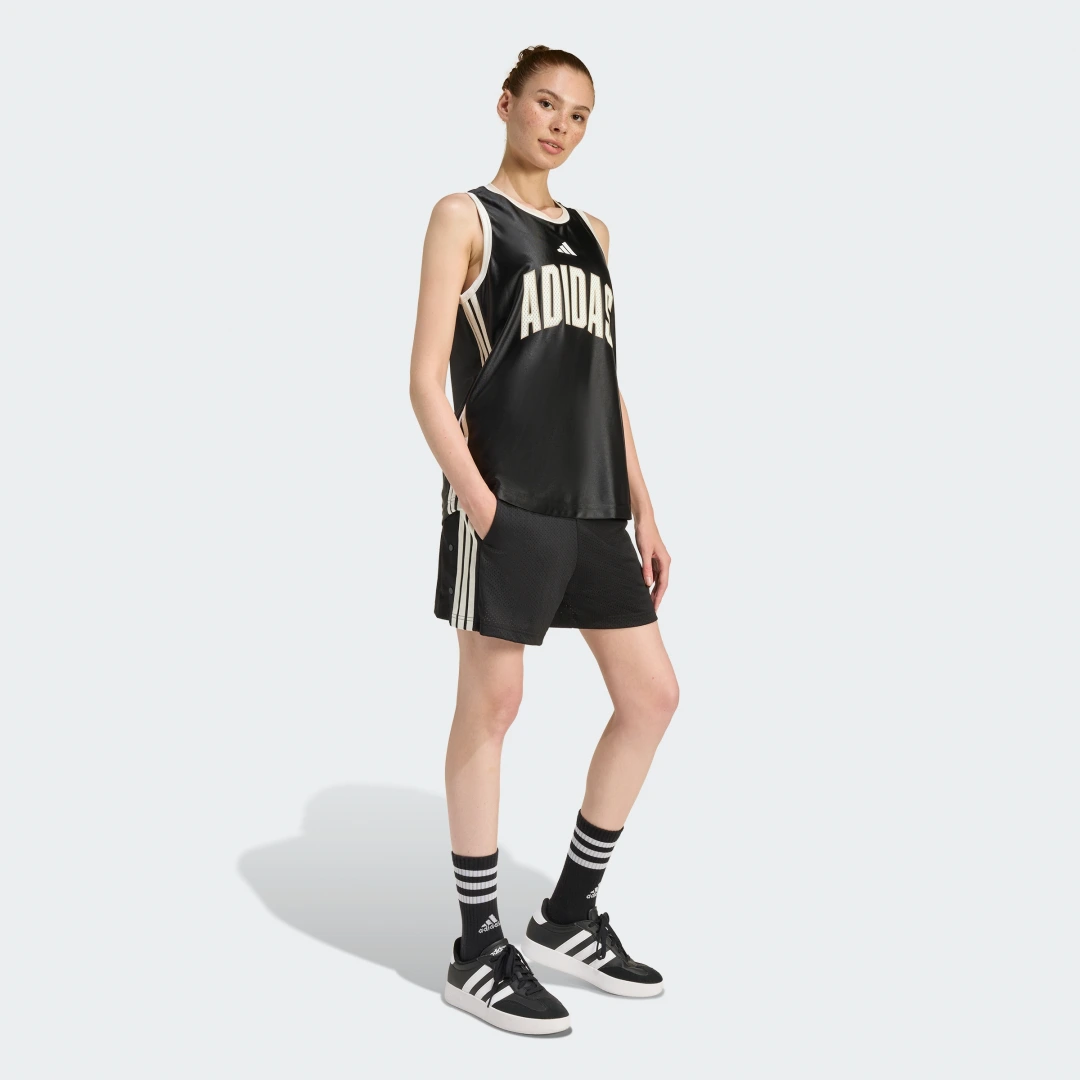 Detalle de Camiseta sin mangas Stadium de Adidas — negra, para entrenar y combinar