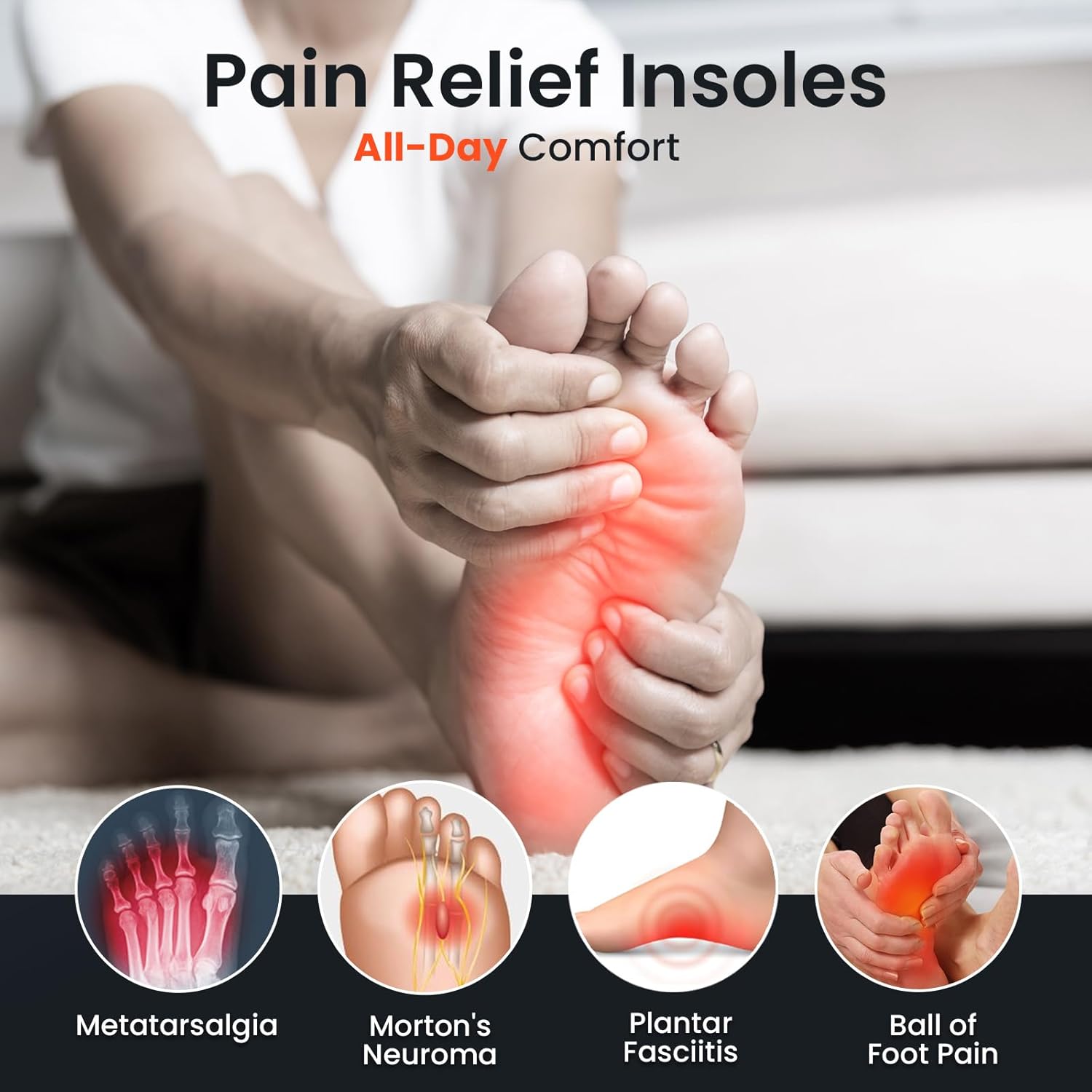 Detalle 2 de Plantillas Neuroma de Morton 🙌 para Metatarsalgia Mujer y Hombre M