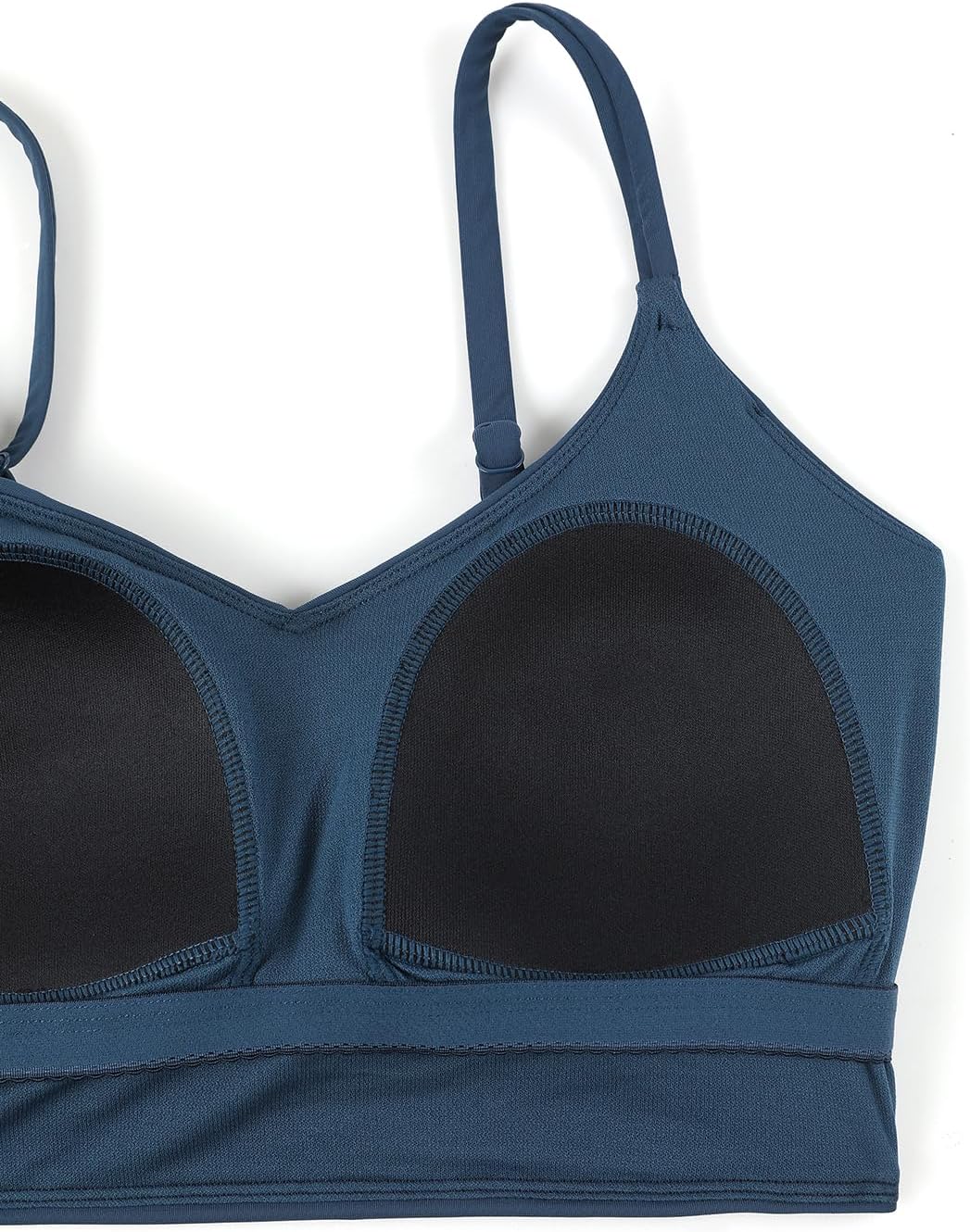 Detalle de CRZ YOGA Top Bikini da Donna con Spallini Regolabili e Scollo a V – Comfort e Versatilità per il Bagno