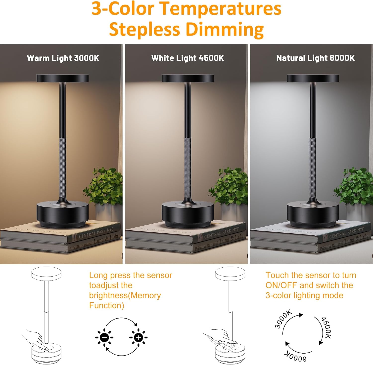 Detalle de Cordless LED Table Lamp, 5000mAh