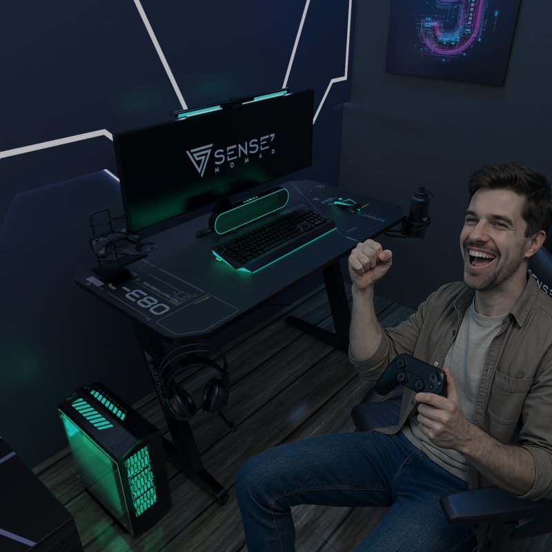 Detalle de sense7 Nomad Cybernetic Mesa Gaming 120×60