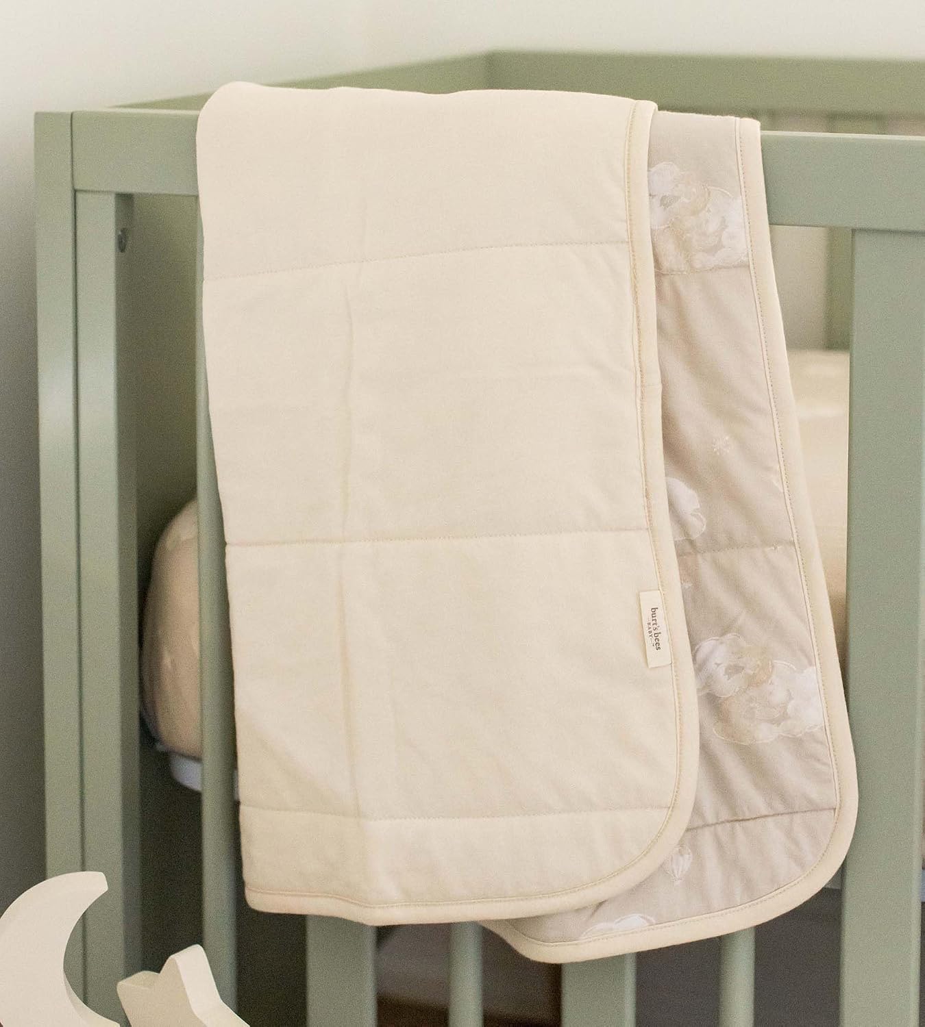Thumbnail 2 de Burt's Bees Baby Reversible Blanket Organic Jersey Quilted