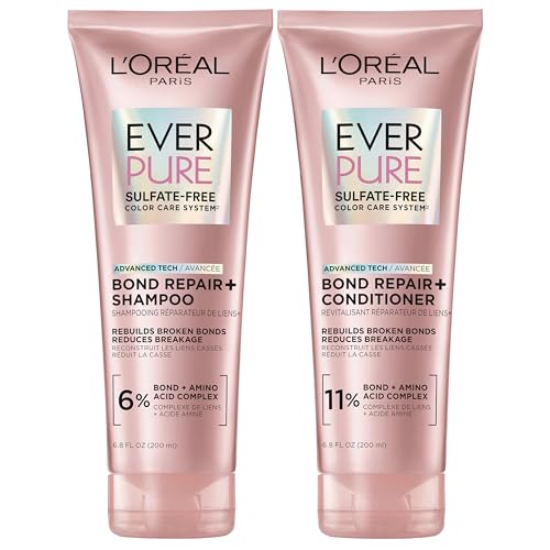 Detalle de L'Oreal Paris EverPure Bond Repair+ Shampoo & Conditioner Set with Bond + Amino Acid Complex