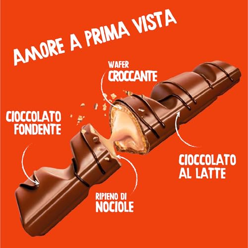 Detalle 2 de Kinder Bueno snack al cioccolato e nocciole, wafer ripieno, 30 confezioni