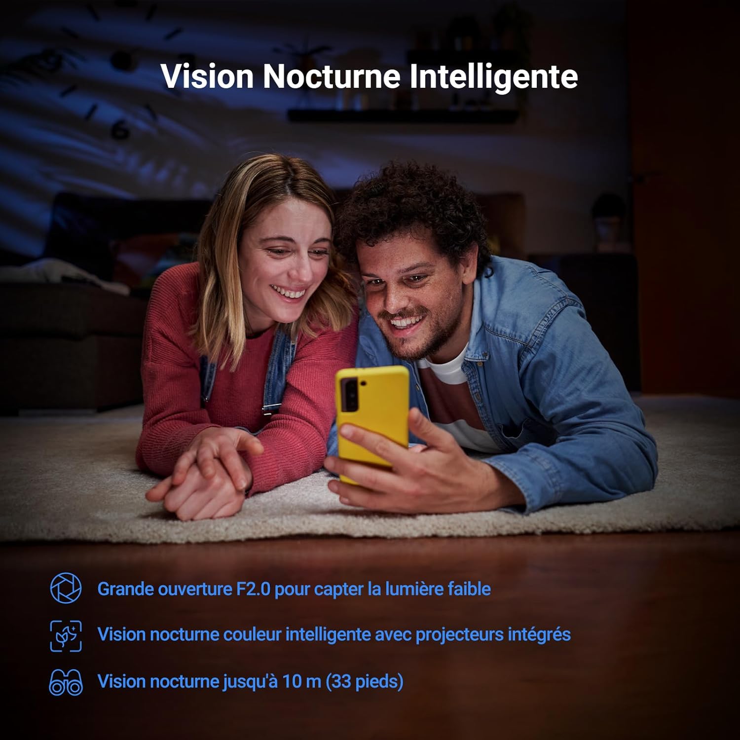 Detalle de EZVIZ 2K Caméra Surveillance WiFi Intérieur C6N G1 2K 2PK : Babyphone, Suivi Auto-Zoom et Détection Humain