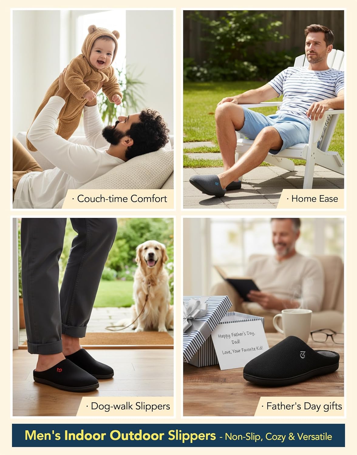 Thumbnail 6 de Memory foam slippers for men