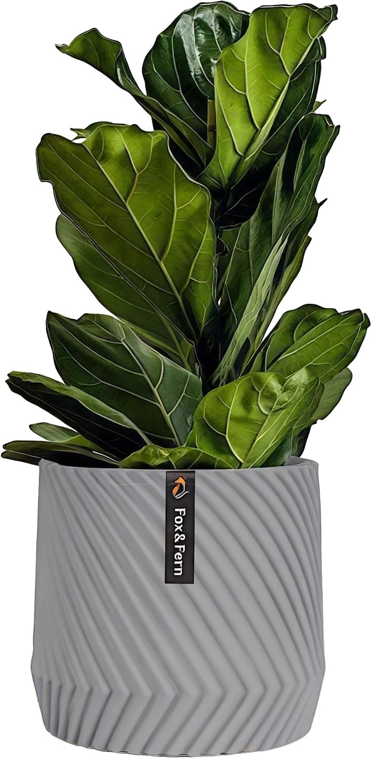Detalle de Fox & Fern 8719689959944 – doniczka Polystone z odpływem, do domu i ogrodu
