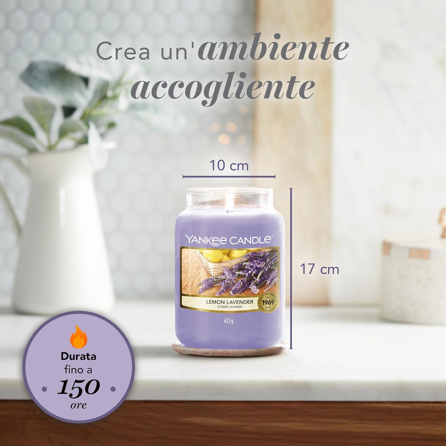 Thumbnail 5 de Yankee Candle Lavanda al limone candela in giara grande 150 h 🕯