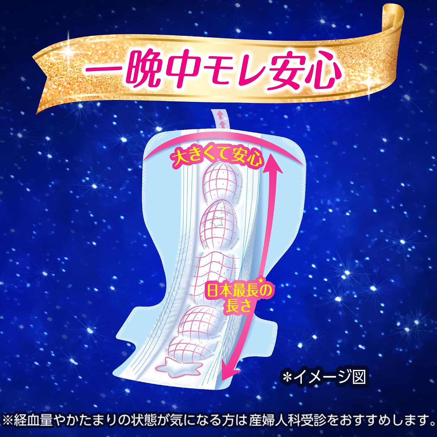 Thumbnail 2 de ソフィ 超熟睡ガード420 夜用ナプキン 26枚入り 横・後ろの流れモレをガード