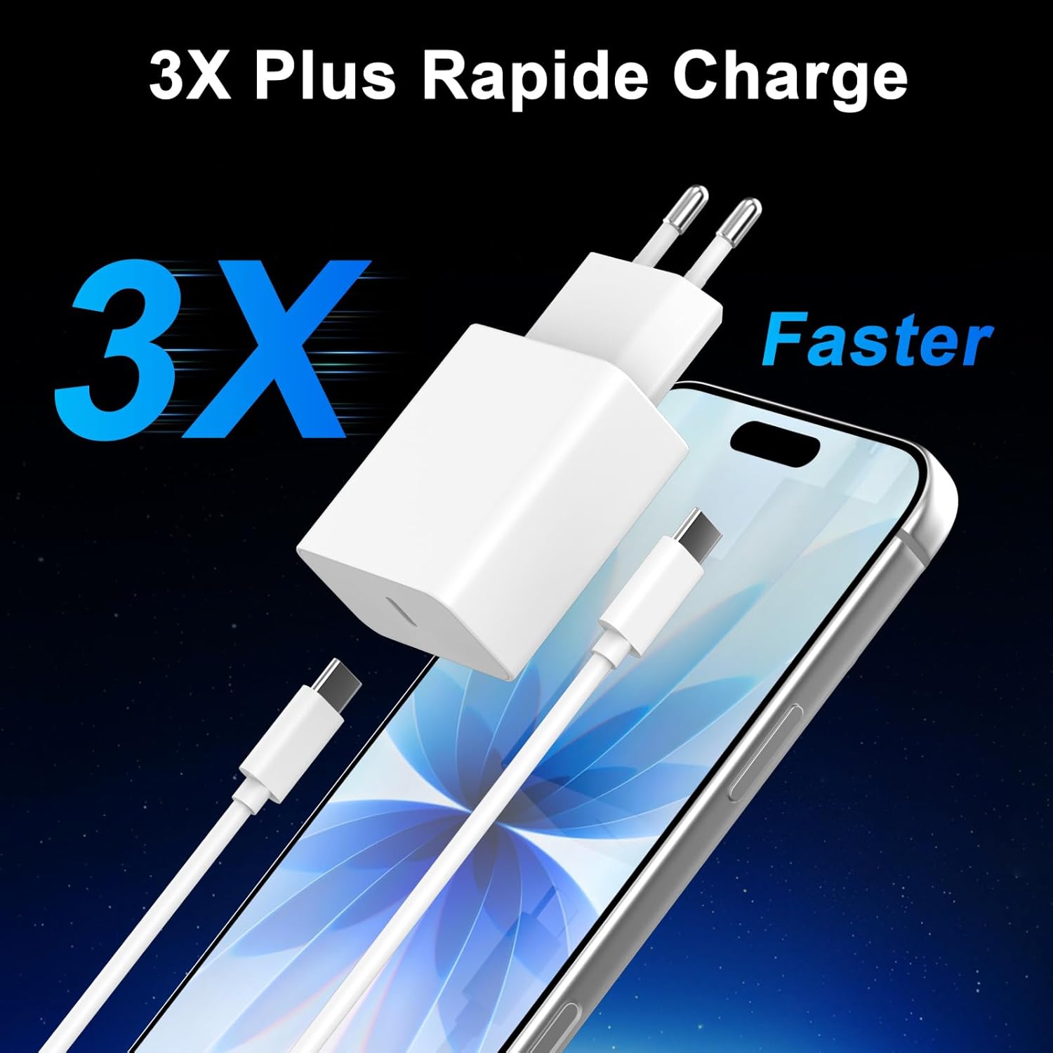 Thumbnail 1 de iPhone 17/16 Ladegerät 20W USB‑C PD + USB‑C Kabel (2 m) – Schnelles Laden für iPhone & iPad