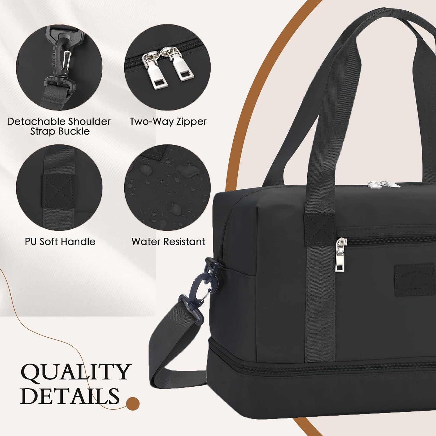 Detalle 2 de Ryanair Cabin Bag 40x30x20 Underseat Carry-On with Wet Pocket and Shoe Compartment