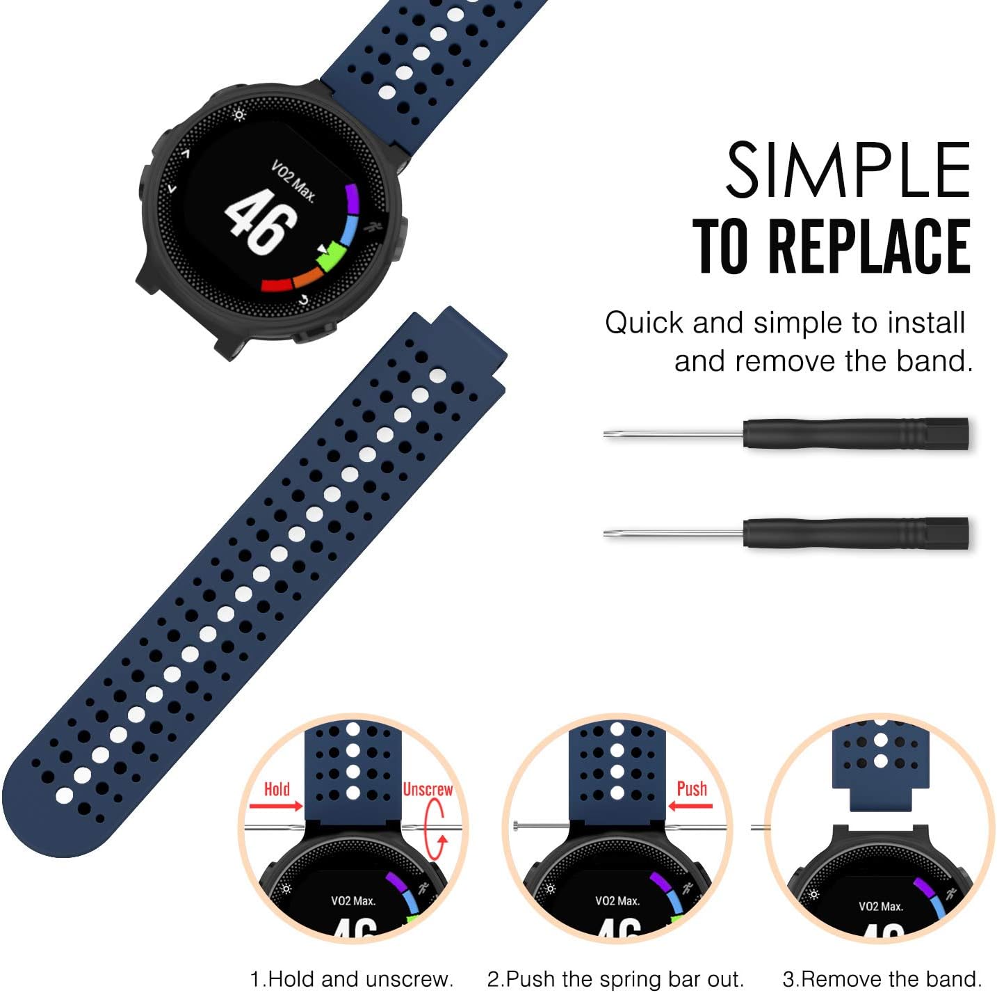 Thumbnail 5 de MoKo Watch Strap for Garmin Forerunner & Approach S20 – Soft Silicone Replacement