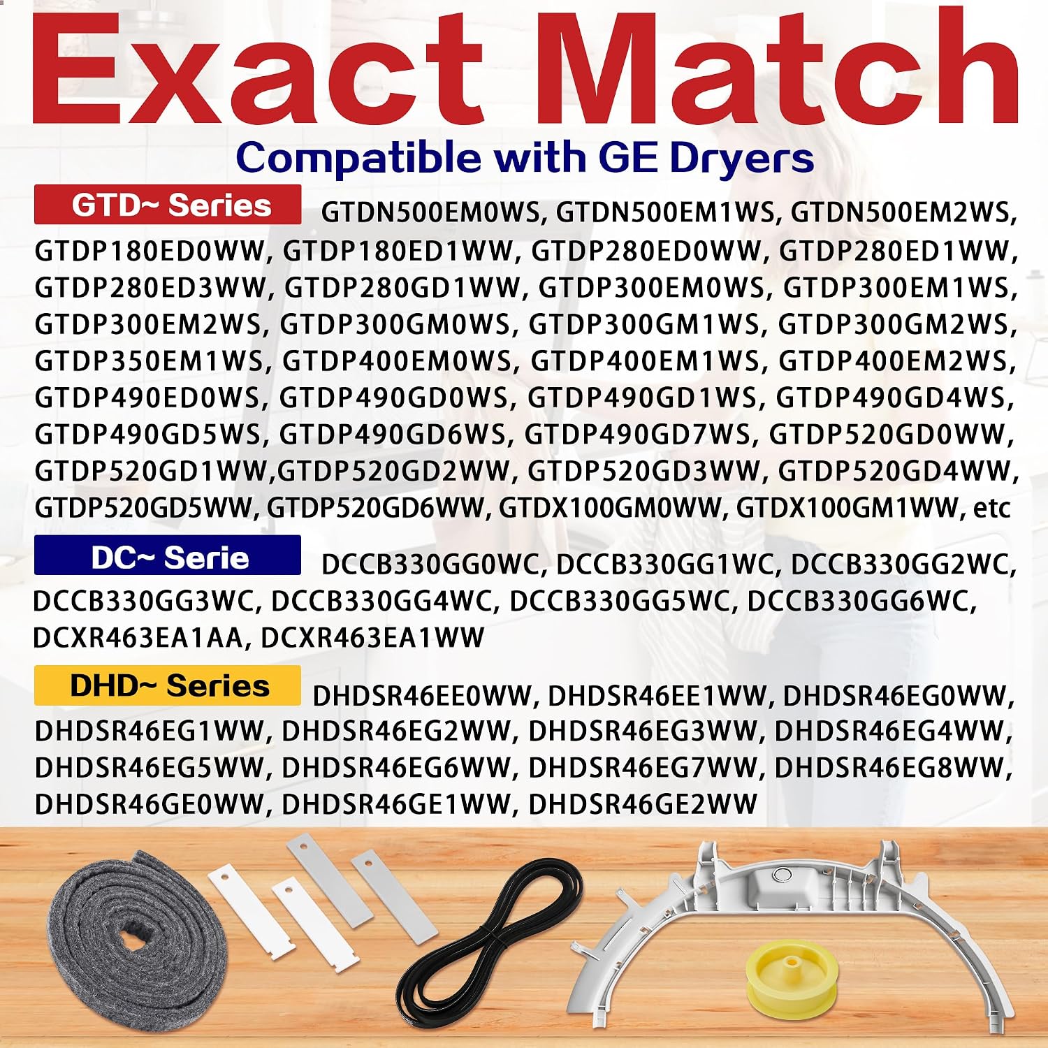 Thumbnail 6 de Surqia WE49X20697 Dryer Repair Kit with WE12X83 Idler Pulley and Belt