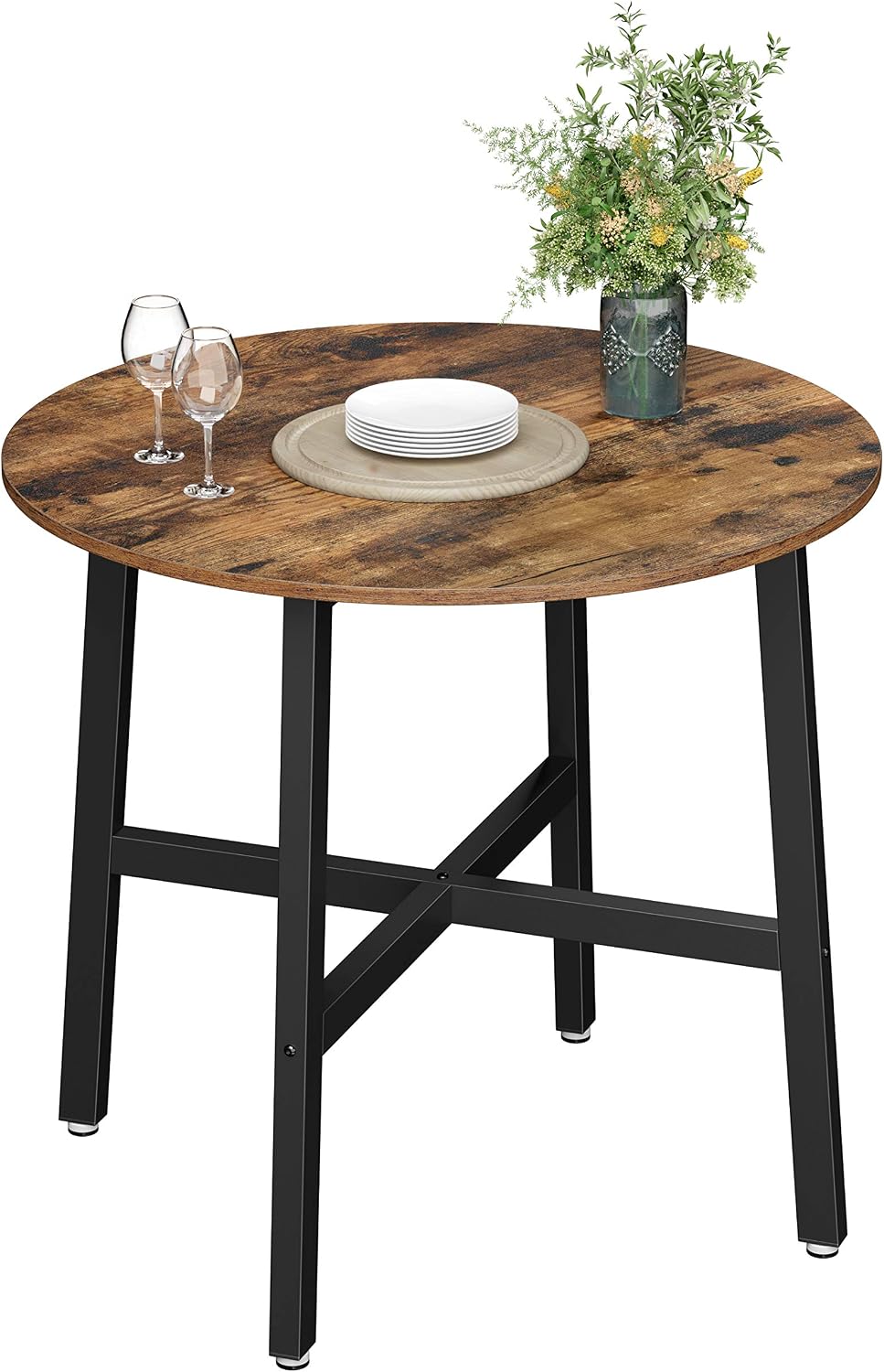 Thumbnail 6 de VASAGLE BARNET KDT080B01 Round Dining Table, 80 cm, Steel Frame