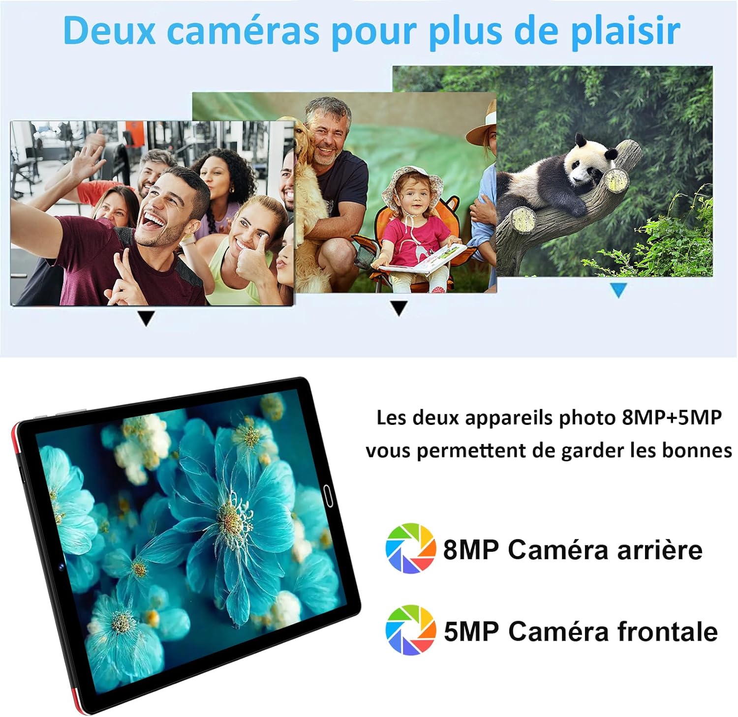 Thumbnail 6 de GOODTEL Tablette Android 13 10 pouces (64 Go + extensible) 5G/2,4G, GPS, double appareil photo et étui clavier-souris – Rouge