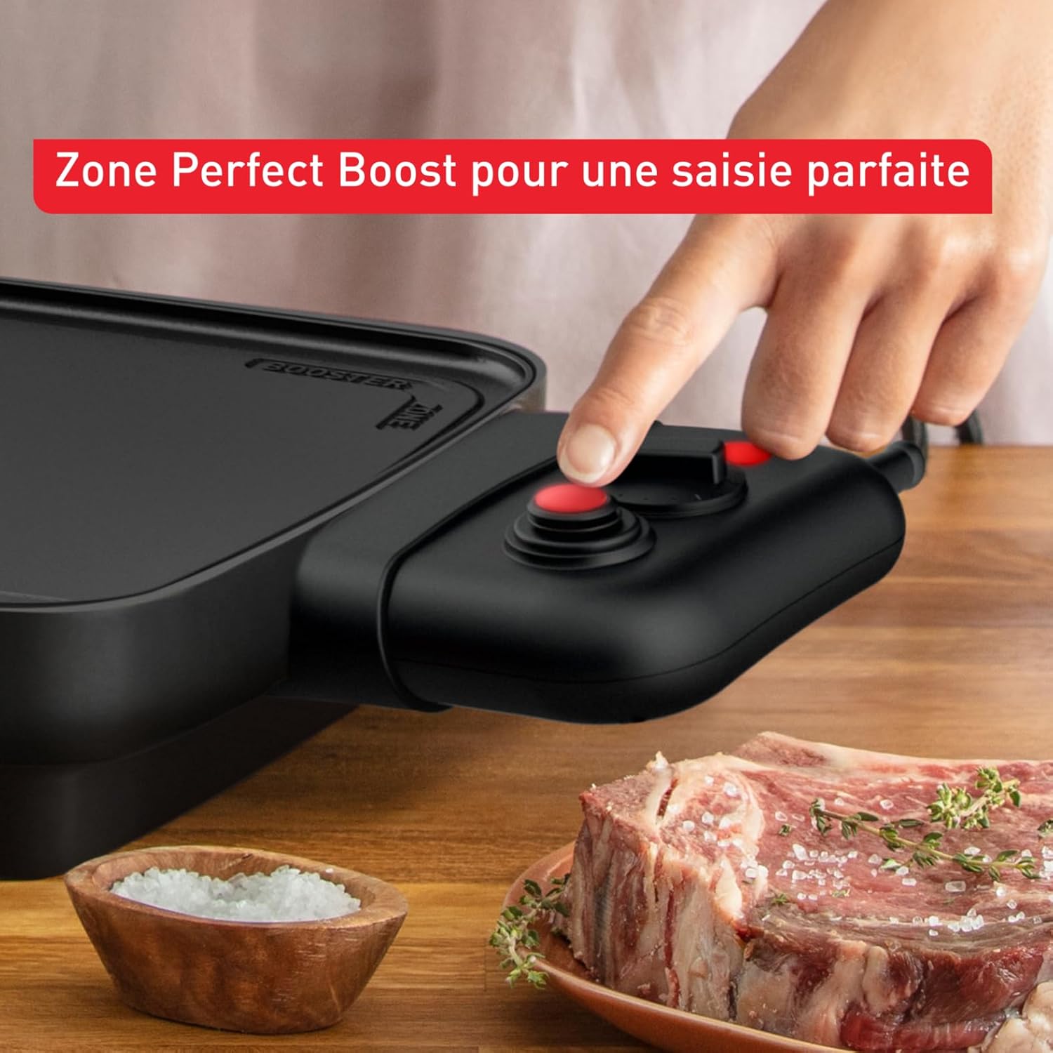 Thumbnail 2 de Tefal Booster Plancha électrique 2200 W, 2 zones