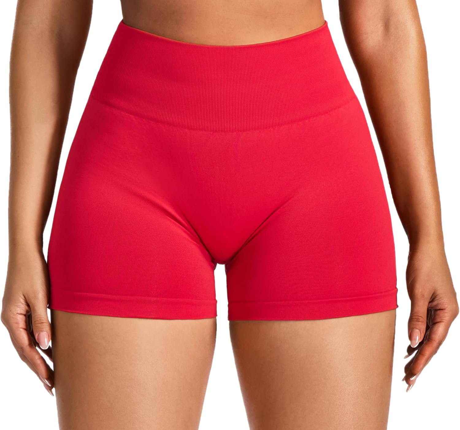 Detalle de JOYSPELS Womens Seamless Gym Shorts – High Waist, Squat-Proof for Yoga, Running and Workouts