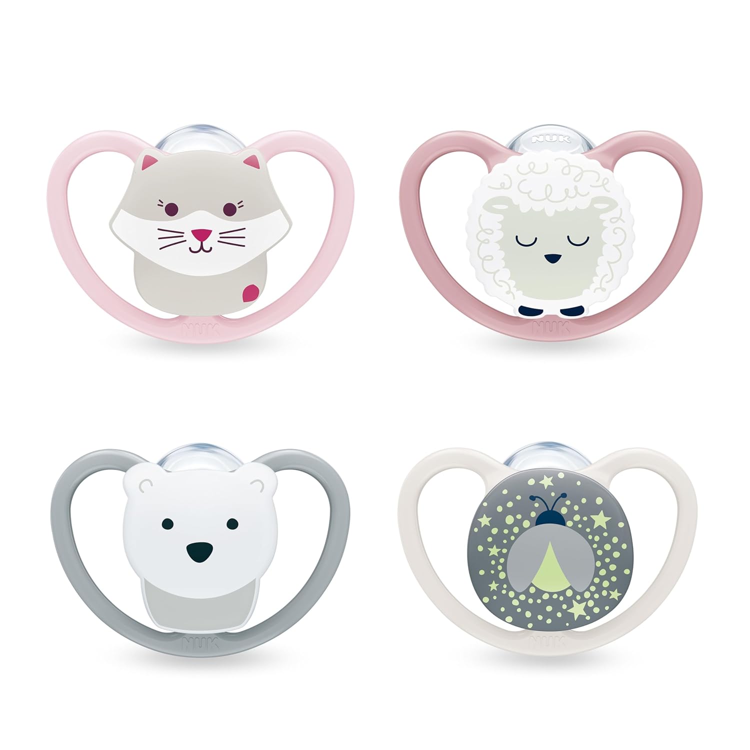 Detalle de NUK Perfect Match Air Day & Night Schnuller 6–12 Monate – 4er-Pack, leuchtend, luftdurchlässig