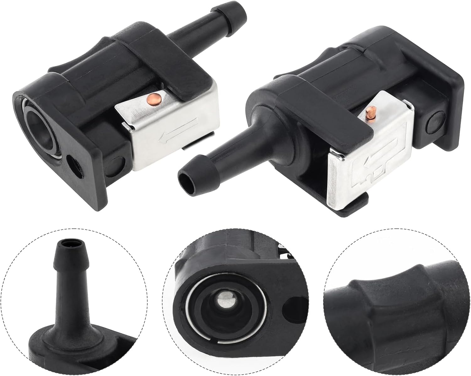 Detalle de ePathChina 2pcs 6mm Fuel Line Connectors for Yamaha Outboards