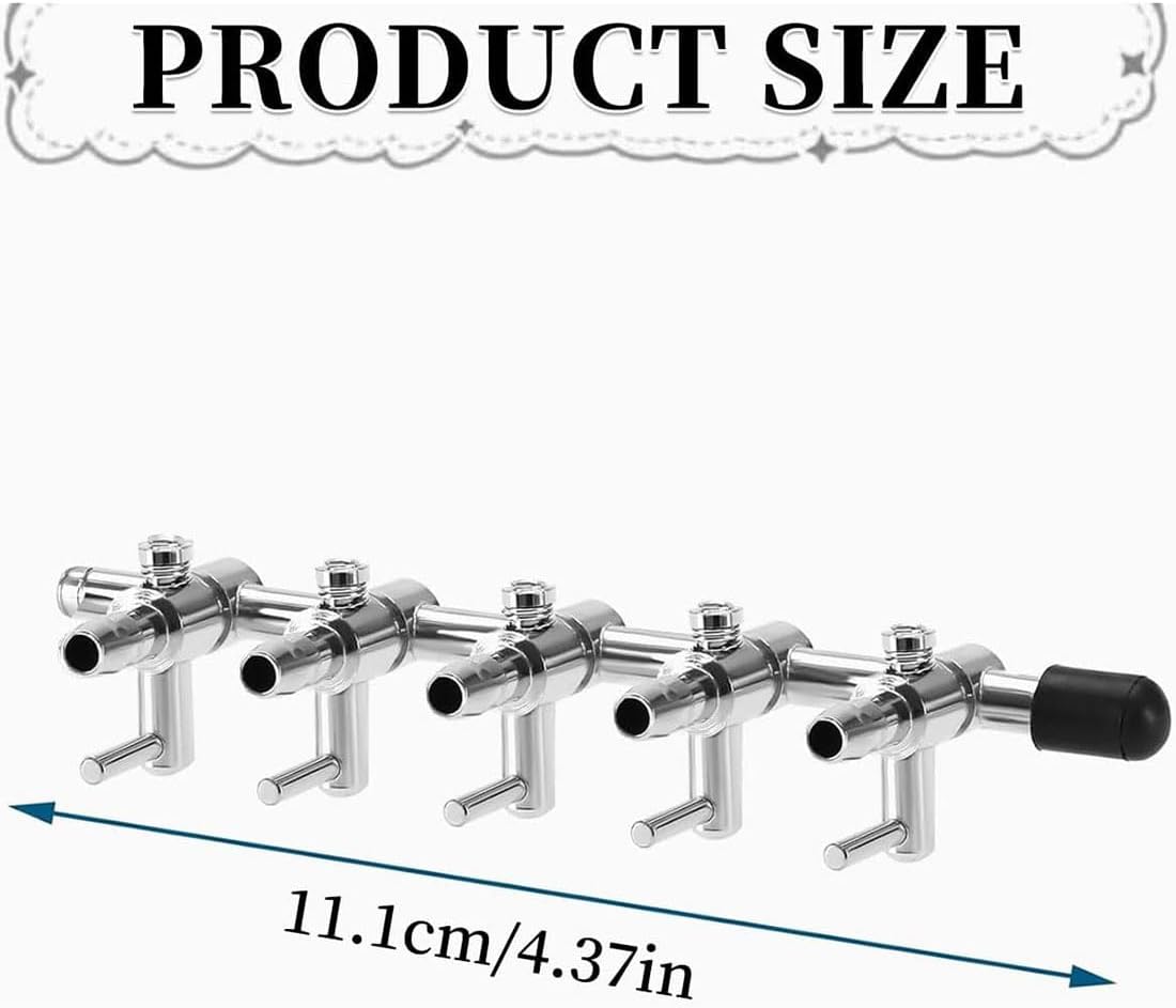 Detalle de MaoNativey 5‑Way Aquarium Control Valve for Robust Aeration
