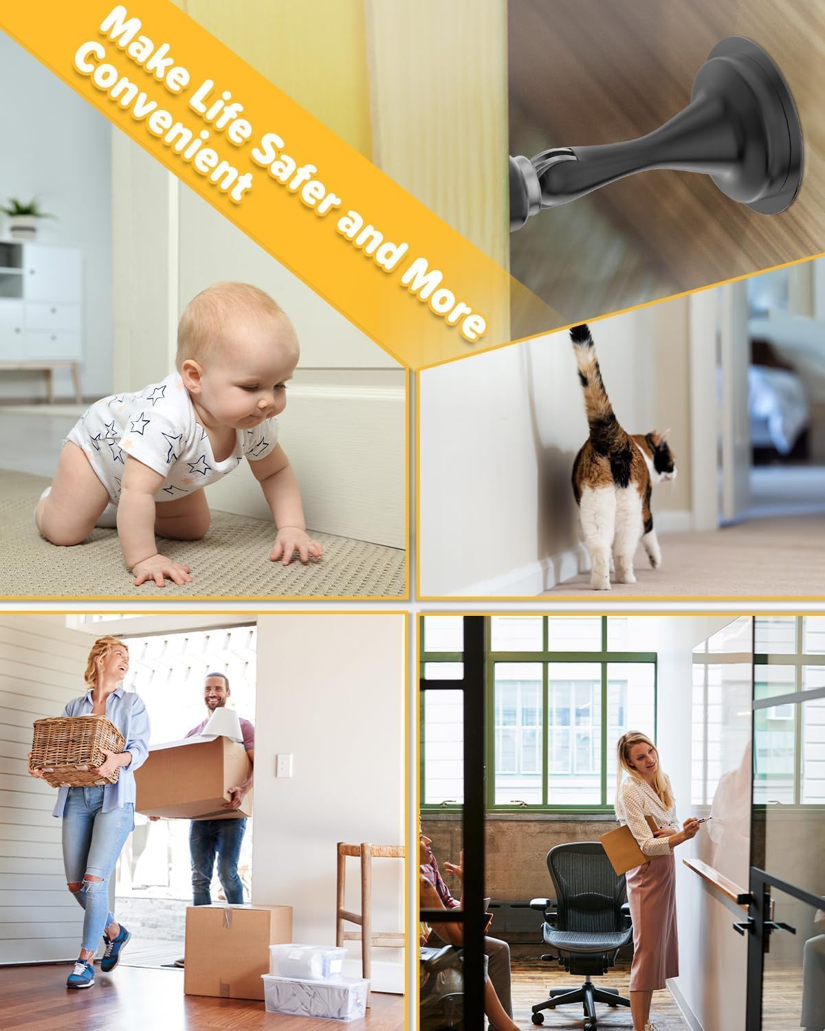 Thumbnail 6 de Magnetic Door Holder - Wall or Floor Mounted Stop for Patio, Indoors & Outdoor (1 Pack) by HELEMAN