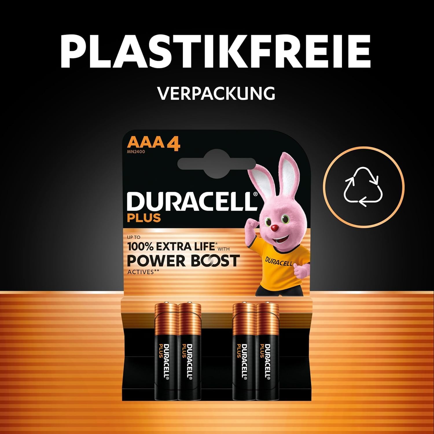Detalle 2 de DURACELL Plus AAA-Batterien (24er-Pack) – Alkaline, 1,5 V