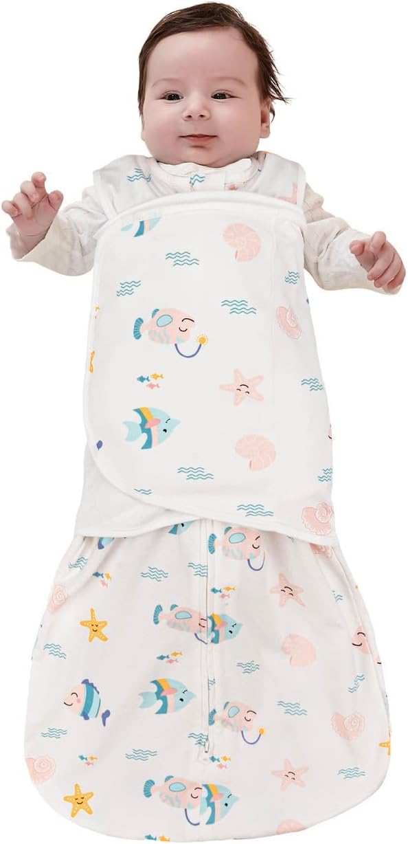 Thumbnail 1 de SIMYJOY Baby Schlafsack Neugeborene – 3‑in‑1 Pucksack aus 100% Baumwolle, verstellbar (0–6 M / 6–12 M)