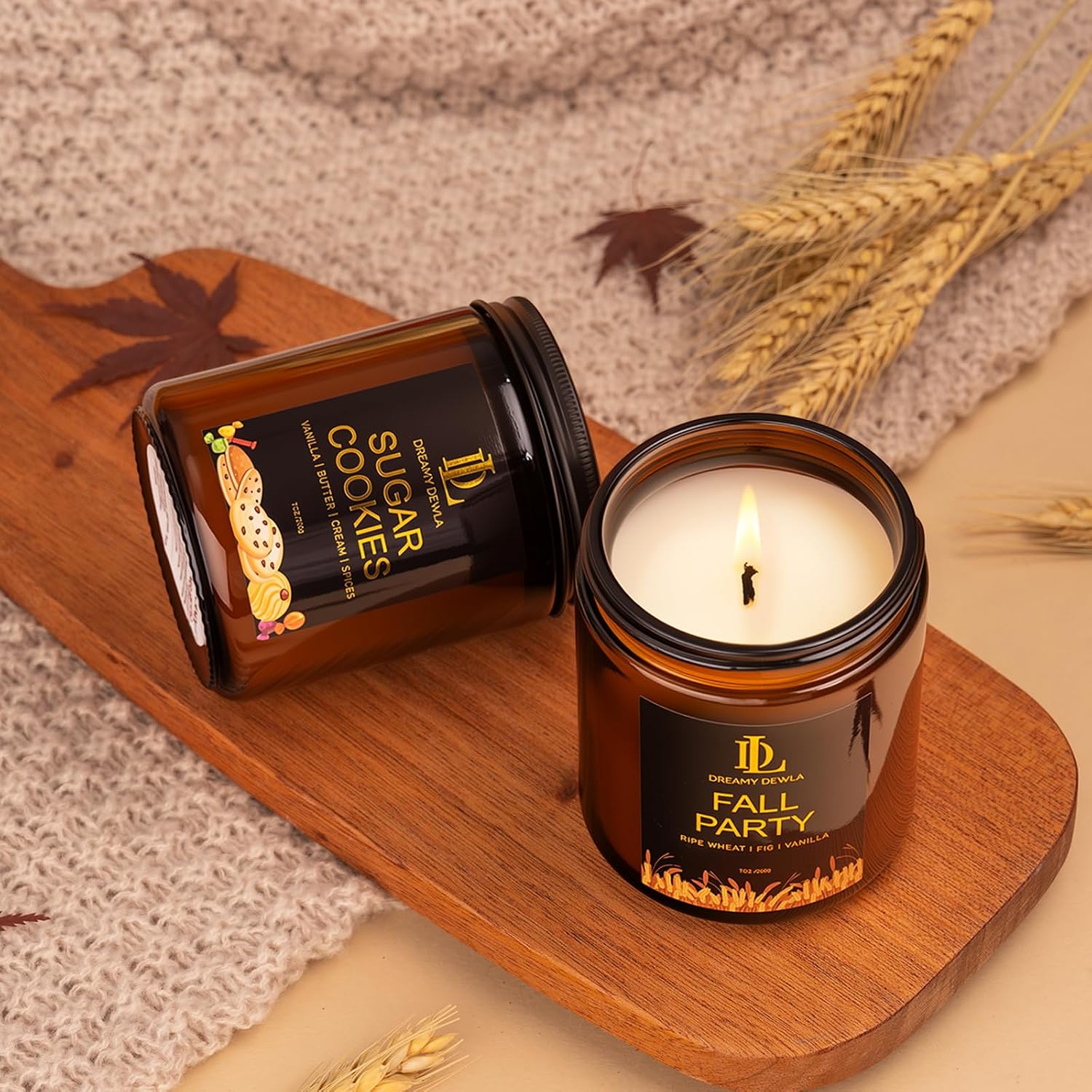 Thumbnail 5 de DL DREAMY DEWLA D005-11 Sugar Cookie Soy Wax Candle, 7 oz Jar