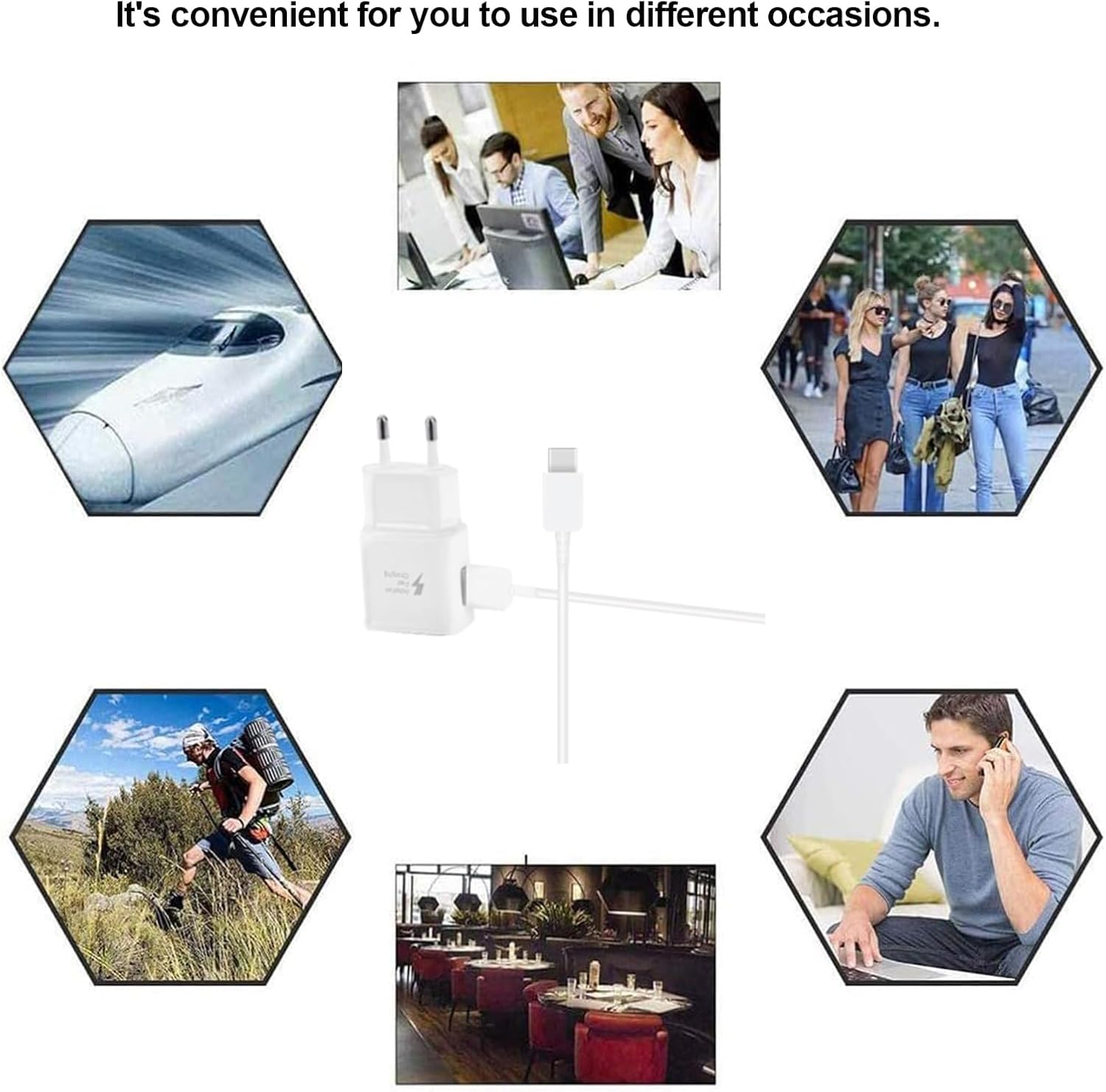 Thumbnail 6 de Caricatore USB con Cavo USB-C 2-Pack – Ricarica rapida da 15 W per Galaxy e altri dispositivi