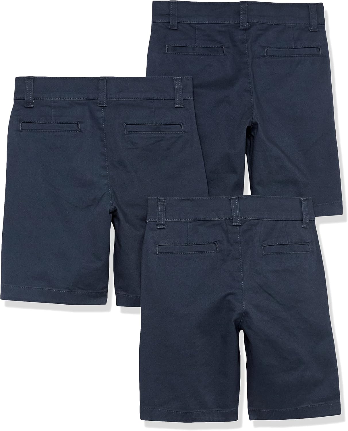 Detalle de Amazon Essentials Jungen Gewebte Uniform-Shorts mit flacher Vorderseite (knitterfrei) – regelkonforme Chino-Shorts für Schule und Alltag