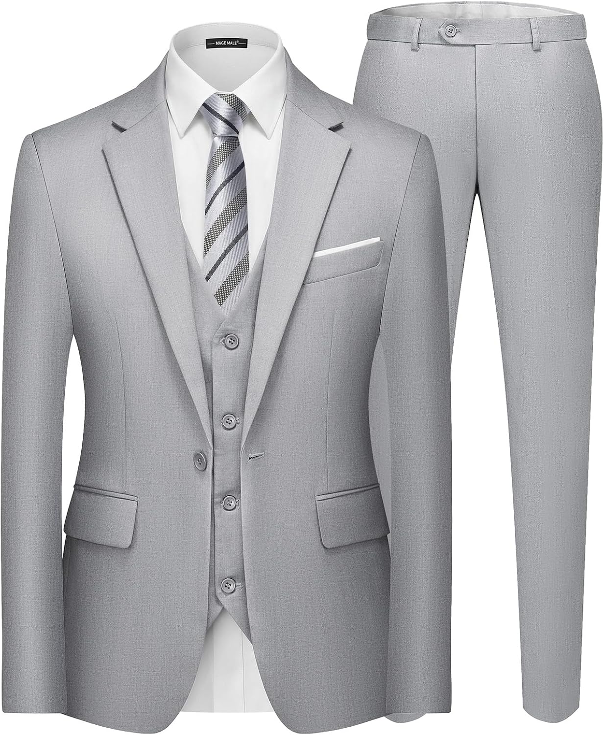 Detalle de MAGE MALE Men's Three-Piece Tuxedo
