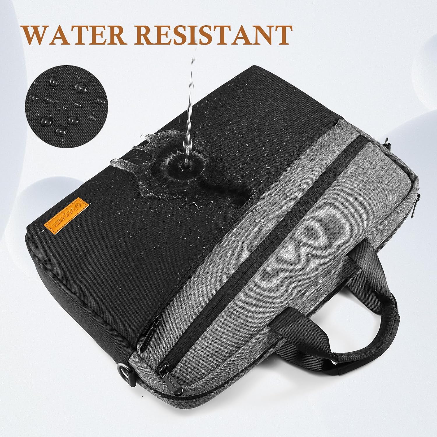 Thumbnail 6 de Bagasin 15.6–17.3 inch Laptop Shoulder Bag with Water-Repellent Fabric & 4-Layer Protection