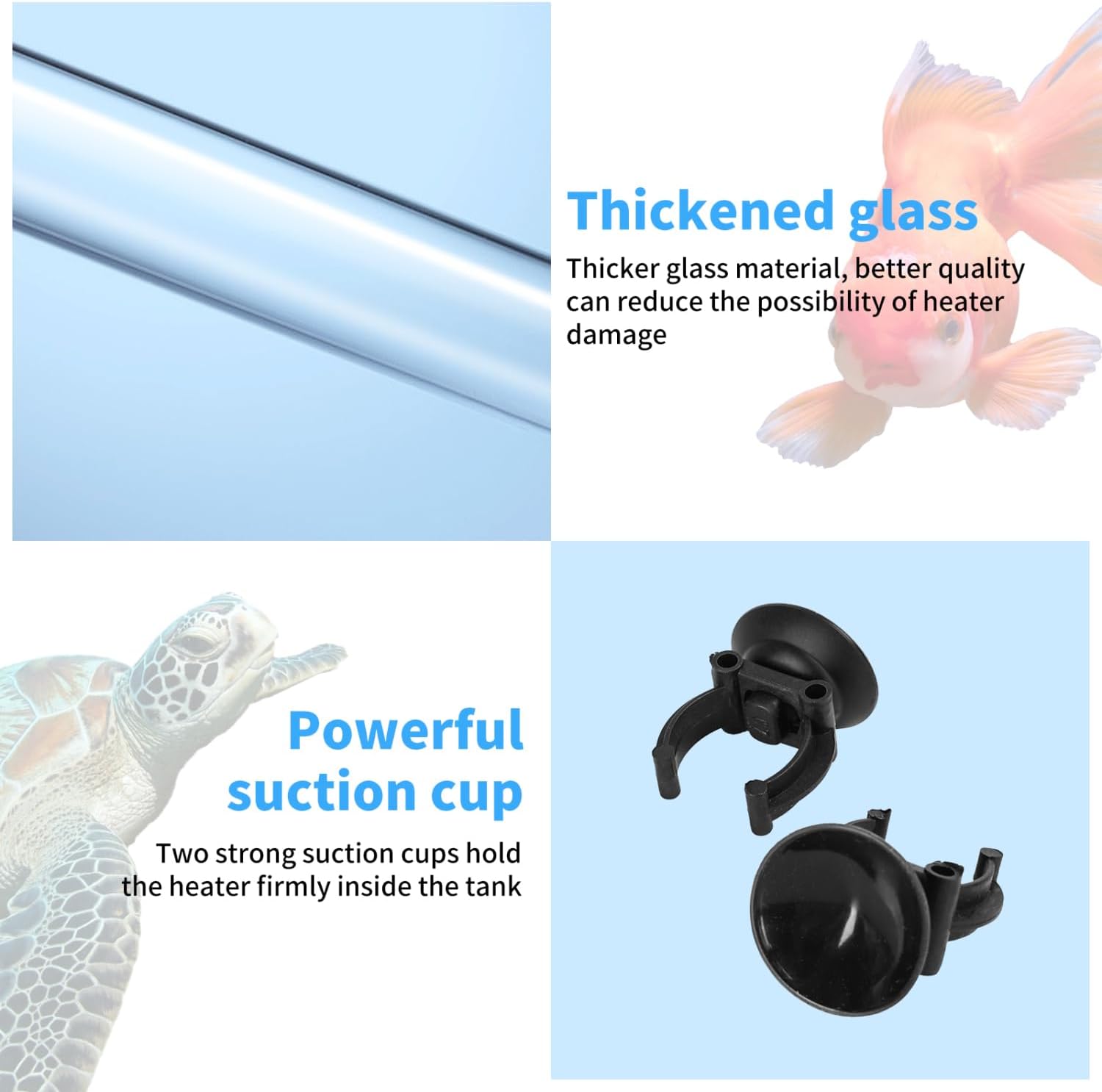 Thumbnail 3 de Riscaldatore per acquario Nobleza 100W per vasche 30-100L, termostato regolabile con display (18–32°C)