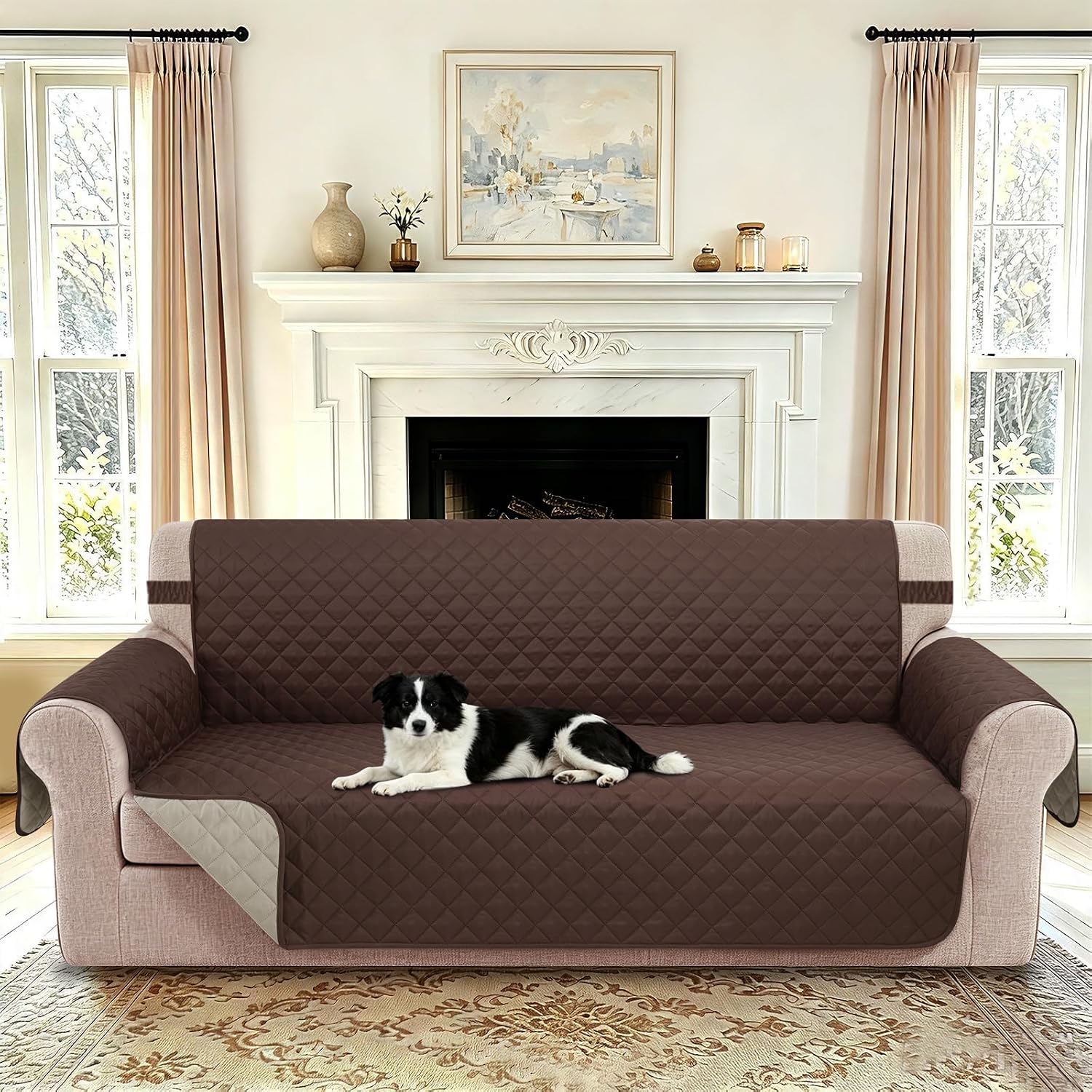 Detalle 2 de Luxshare Reversible Couch Cover for 3-Cushion Sofa 🛋