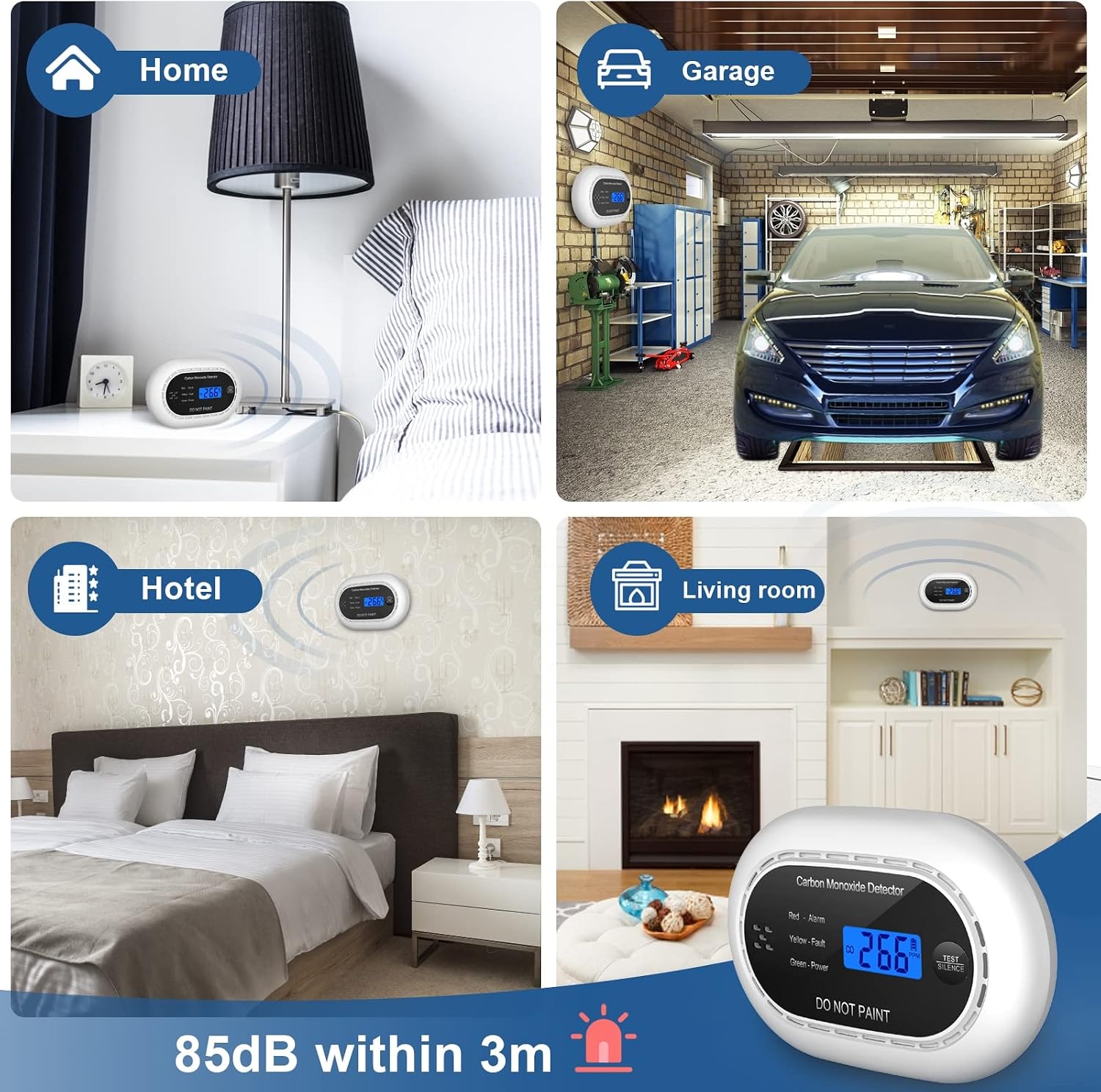 Thumbnail 6 de Carbon Monoxide Detector LCD with 10‑year battery 🚨