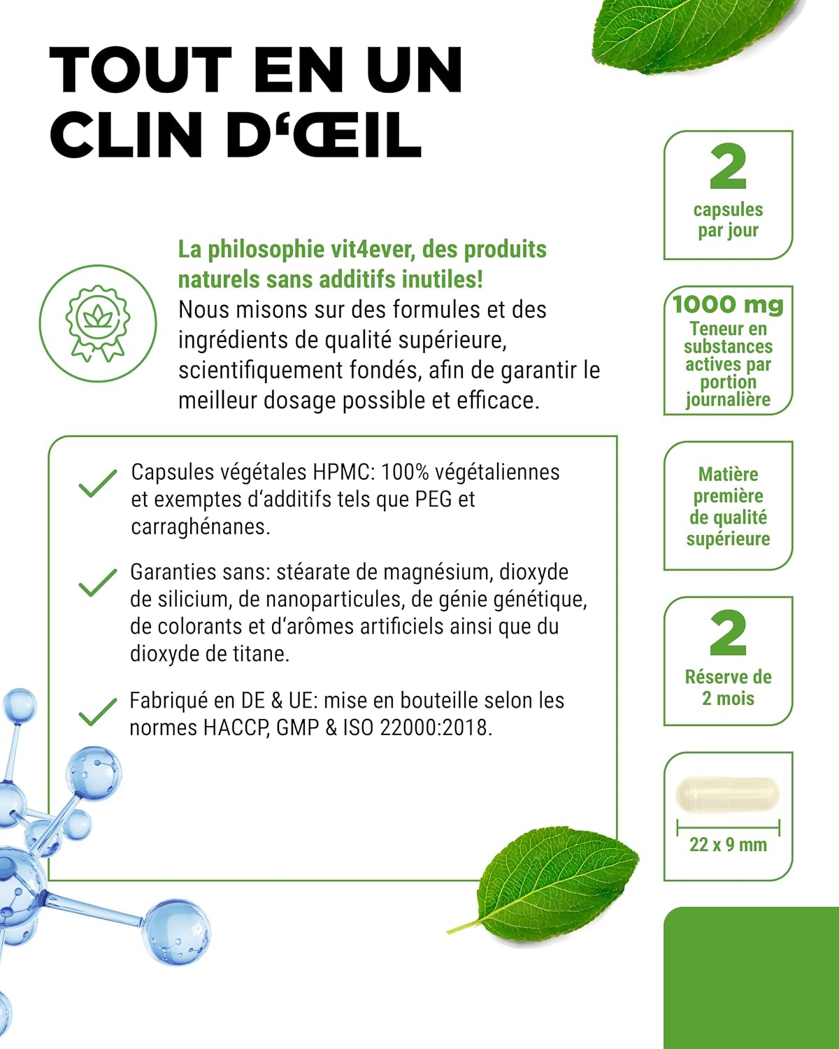 Detalle 2 de L-Carnosine 120 capsules - 1000 mg par jour