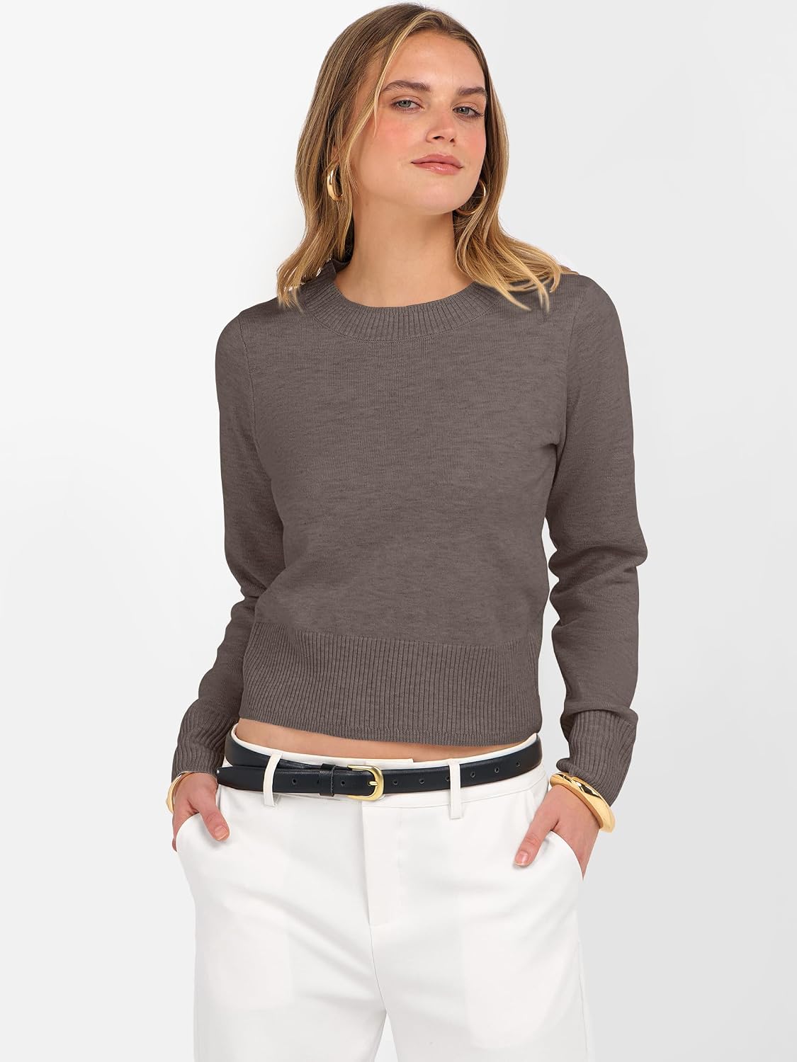 Thumbnail 3 de ANRABESS Cropped Long Sleeve Sweater 2025