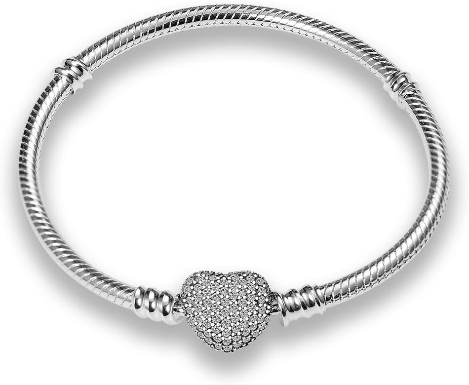 Detalle de KUNSIR Moments - Bracciale Donna in Argento Sterling 925, compatibile con ciondolo Pandora, stile snake