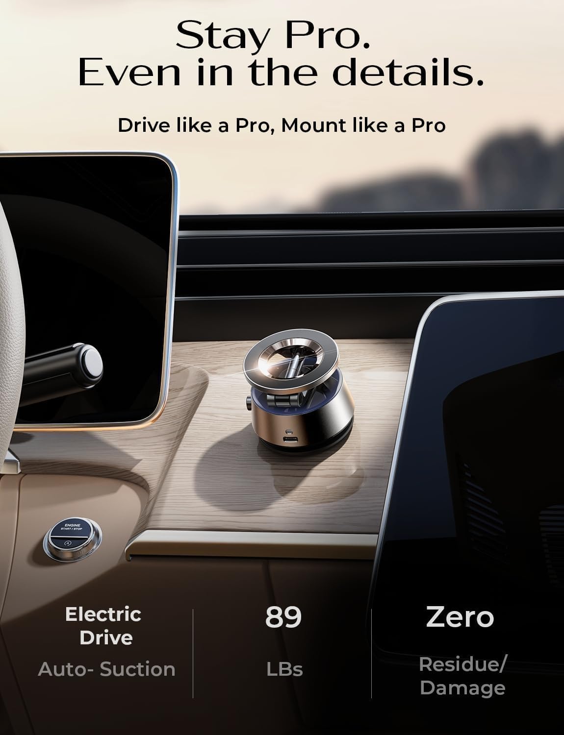 Detalle 2 de LISEN SuctionPro Auto Vacuum 3.0 Magnetic Car Mount