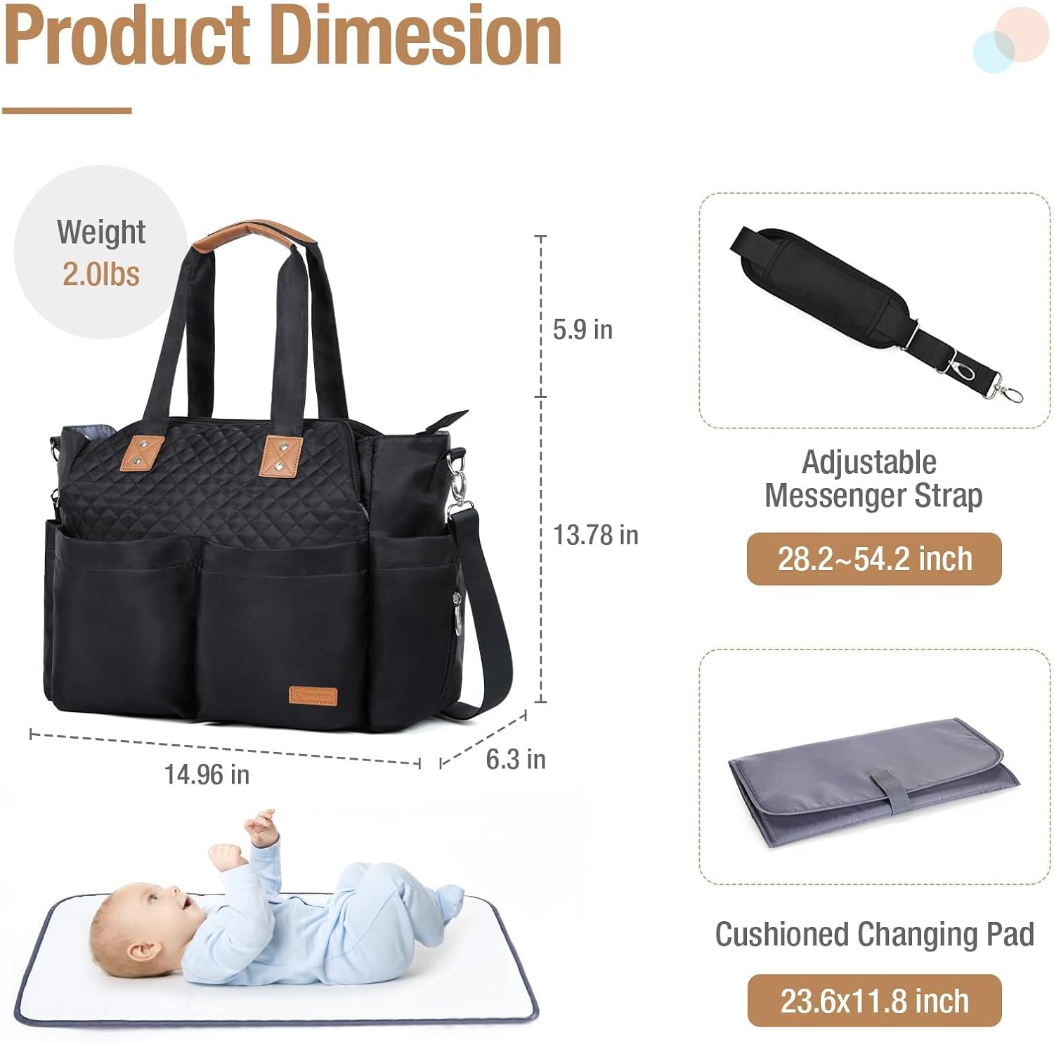 Detalle 2 de Lekebaby Bolso Carro Bebe 38x15x35 cm